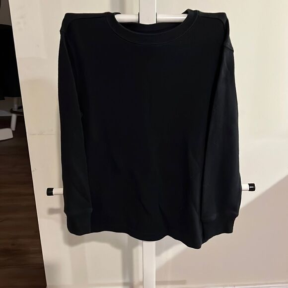 Crazy 8 black size medium (7/8) waffle weave long sleeved shirt. - Picture 1 of 4